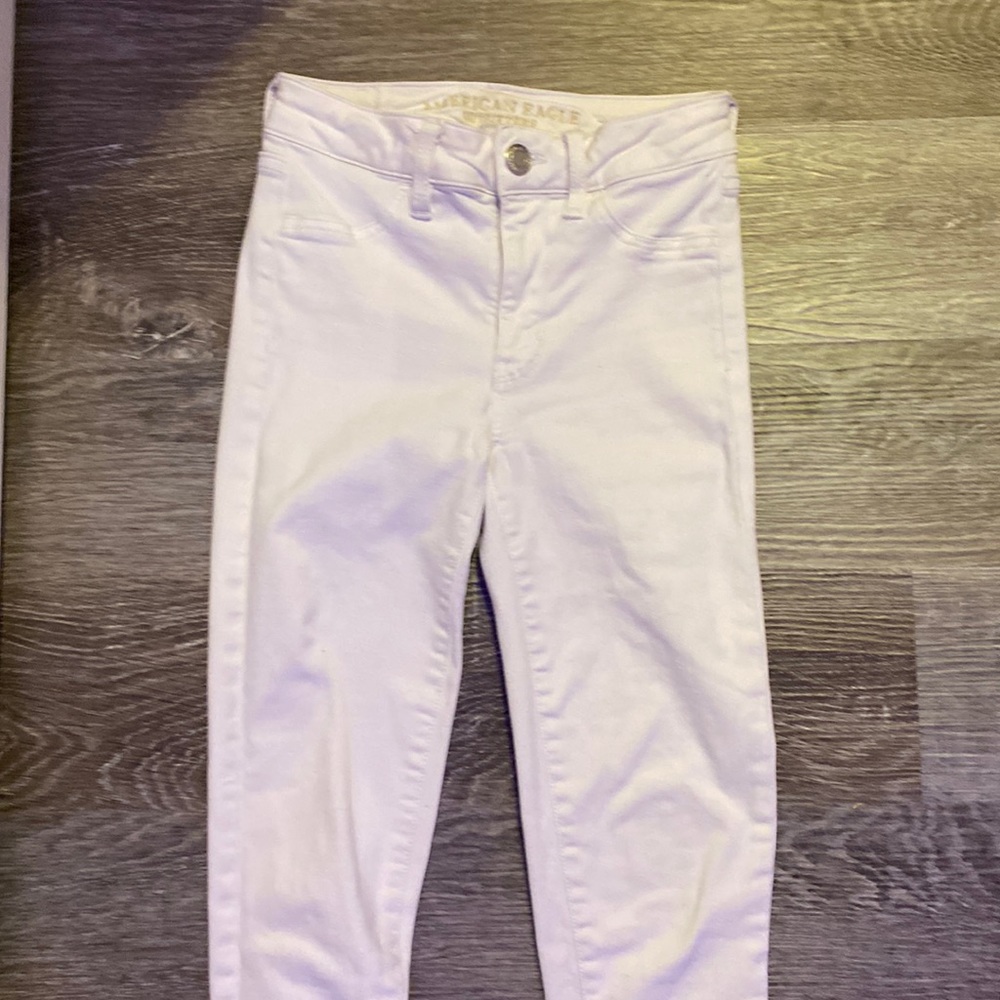 American Eagle white skinny jeans